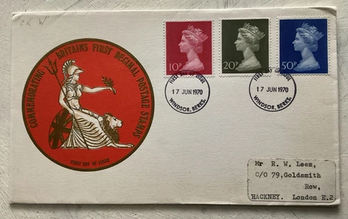 GB QEII 1970 Machin High Value Thames Britannia Embossed FDC Windsor FDI Cat£15+