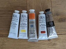 Professional oil paint tubes - winsor and newton / lefranc bourgeois / sennelier
