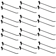 24 Pcs 12'' Black Slatwall Hook Hooks Retail Display Wire Metal Hanger