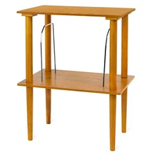 Victrola Wood Record Player Stand and Vinyl Holder - Oak