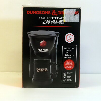 Uncanny Brands Dungeons & Dragons Single Cup Coffee Maker with Mug (New & Box)