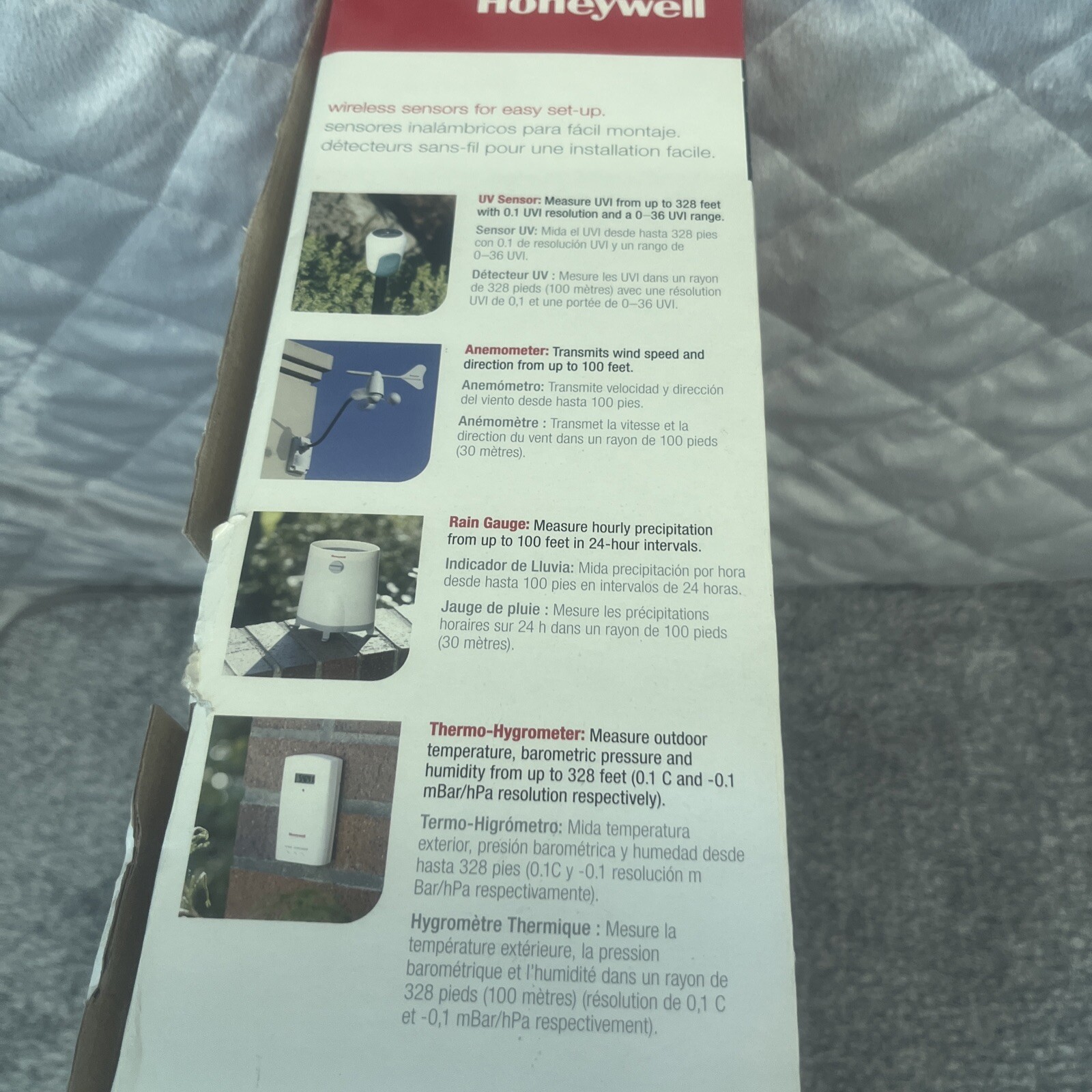 Honeywell TE923W Weathertime Professional Weather Station new open box wireless