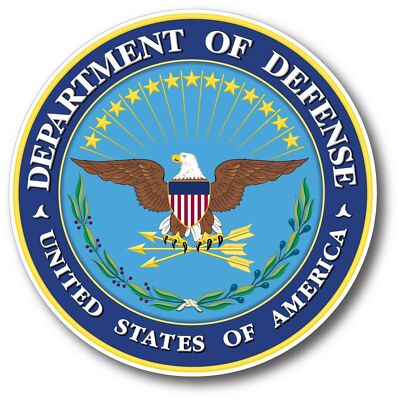 UNITED STATE DEPARTMENT OF DEFENSE DECAL STICKER 3M USA MADE CAR TRUCK WALL