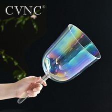 CVNC 432Hz 7" B Crown Chakra Cosmic Light Crown Handle Crystal Singing Bowl
