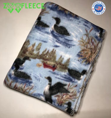 ZooFleece Geese Donald Duck Swan Bird Blue Ducks Animal 60X68'' Blanket Throw