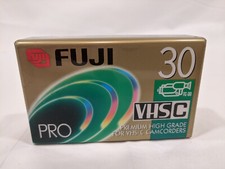 Fuji Film Pro VHS-C TC-30 New In Package Premium High Grade Blank Camcorder Tape