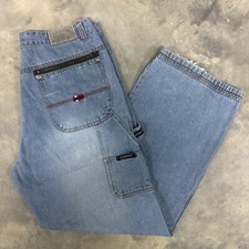 Vintage Bugle Boy Baggy Jeans Mens 36x32 Light Blue Loose Hip Hop Skater Y2k