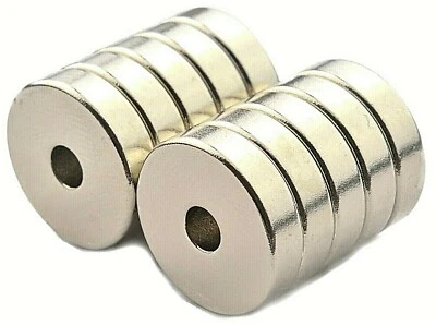 POWER MAGNET STORE 8 of 1/2" x 1/8" with 1/8" Hole Ring Magnets Strong * 2.5Kg PULL * Magnet 13mm