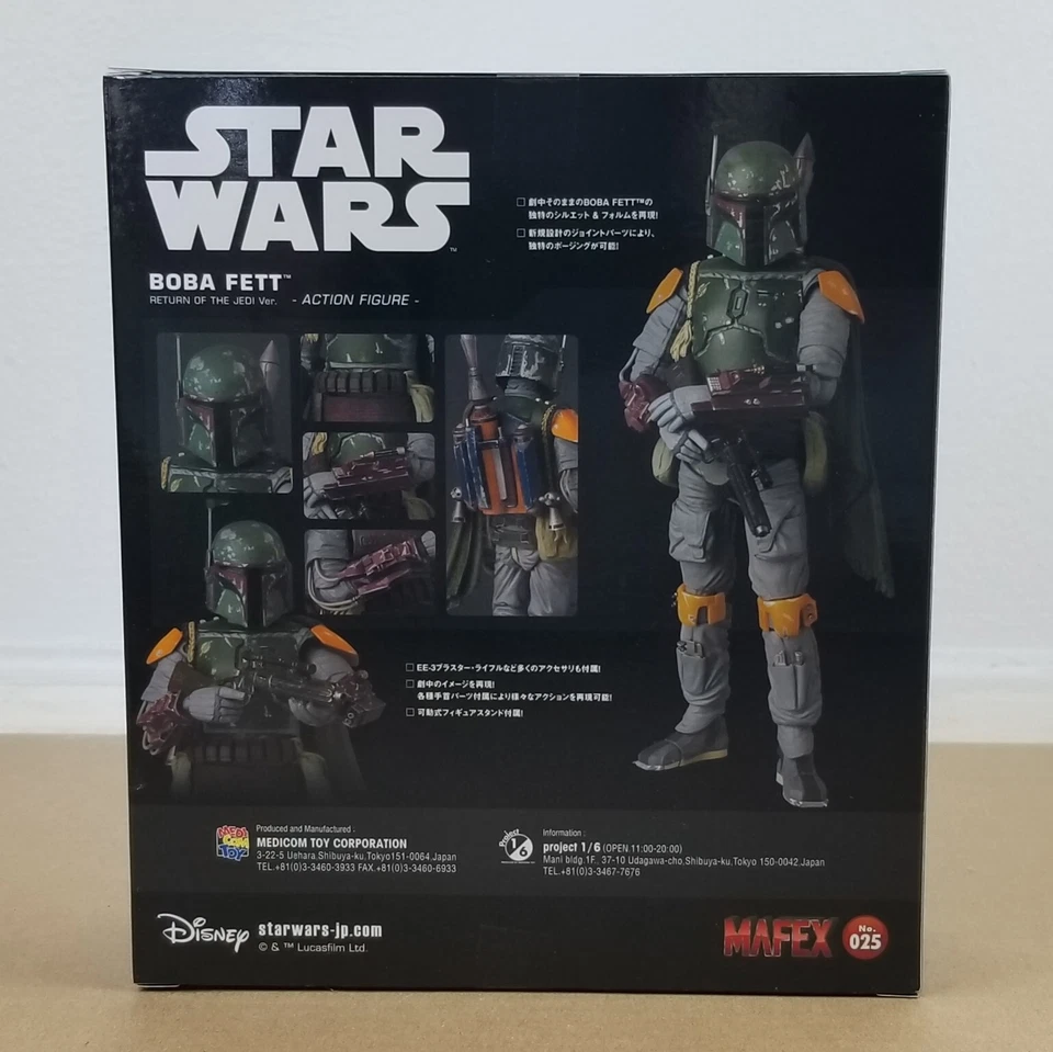 Medicom MAFEX No.025 Star Wars - Boba Fett (versión El Retorno del Jedi)  ¡VENDEDOR DE ESTADOS UNIDOS! Foto 3 de 4