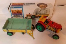 Made in Czech Republic TinPlate Tractor And Trailer - has been played with
