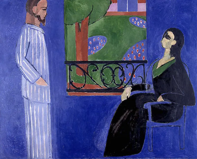 Henri Matisse Conversation 1909 - 1912 Expressionism 17'' x 22''Archival Art Print