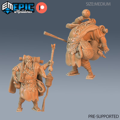 Wandering Merchant 28mm DnD Miniaturen, Fantasy NPC unbemalte Figuren