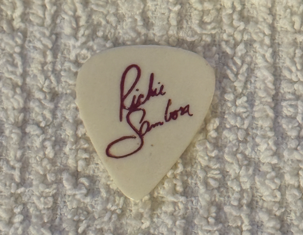 87年来日公演 Bon Jovi 　Richie Sambora ギターピック Bon Jovi Richie Sambora Signature Guitar Pick Tour Stage Concert