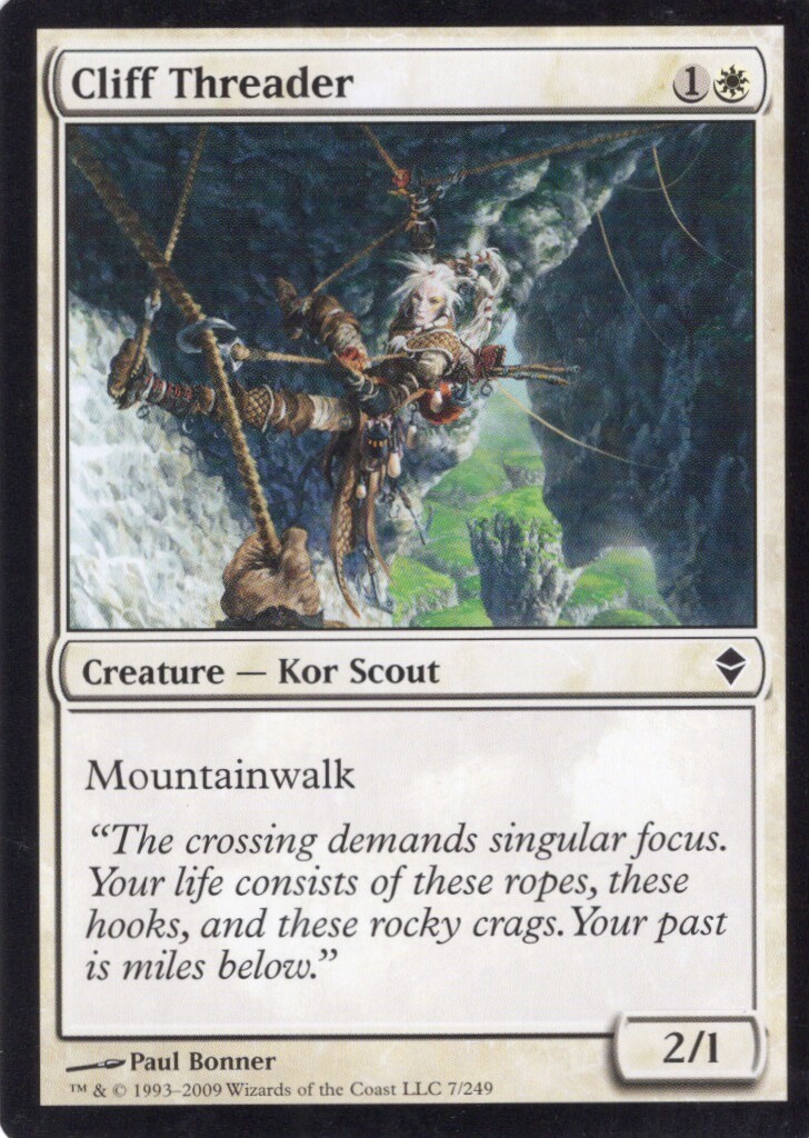 4X CLIFF THREADER 7/249 ZENDIKAR MTG MAGIC NM X4 (yourdeckbuilder)