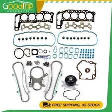 Head Gasket Set Water Pump & Timing Chain Kit For 00-03 Dodge Dakota 4.7L