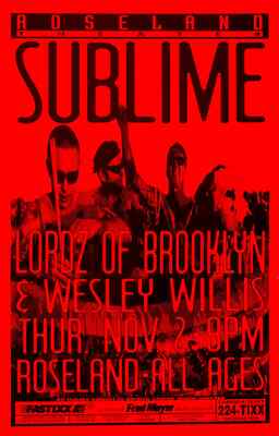 1995 SUBLIME CONCERT POSTER WALL ART PRINT SIZE IS 11 X 17 INCHES