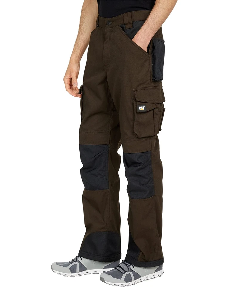 CATERPILLAR L34012 Dark Earth/Black Trademark Workwear Cargo Trouser Size 32x36 - Image 2 of 4