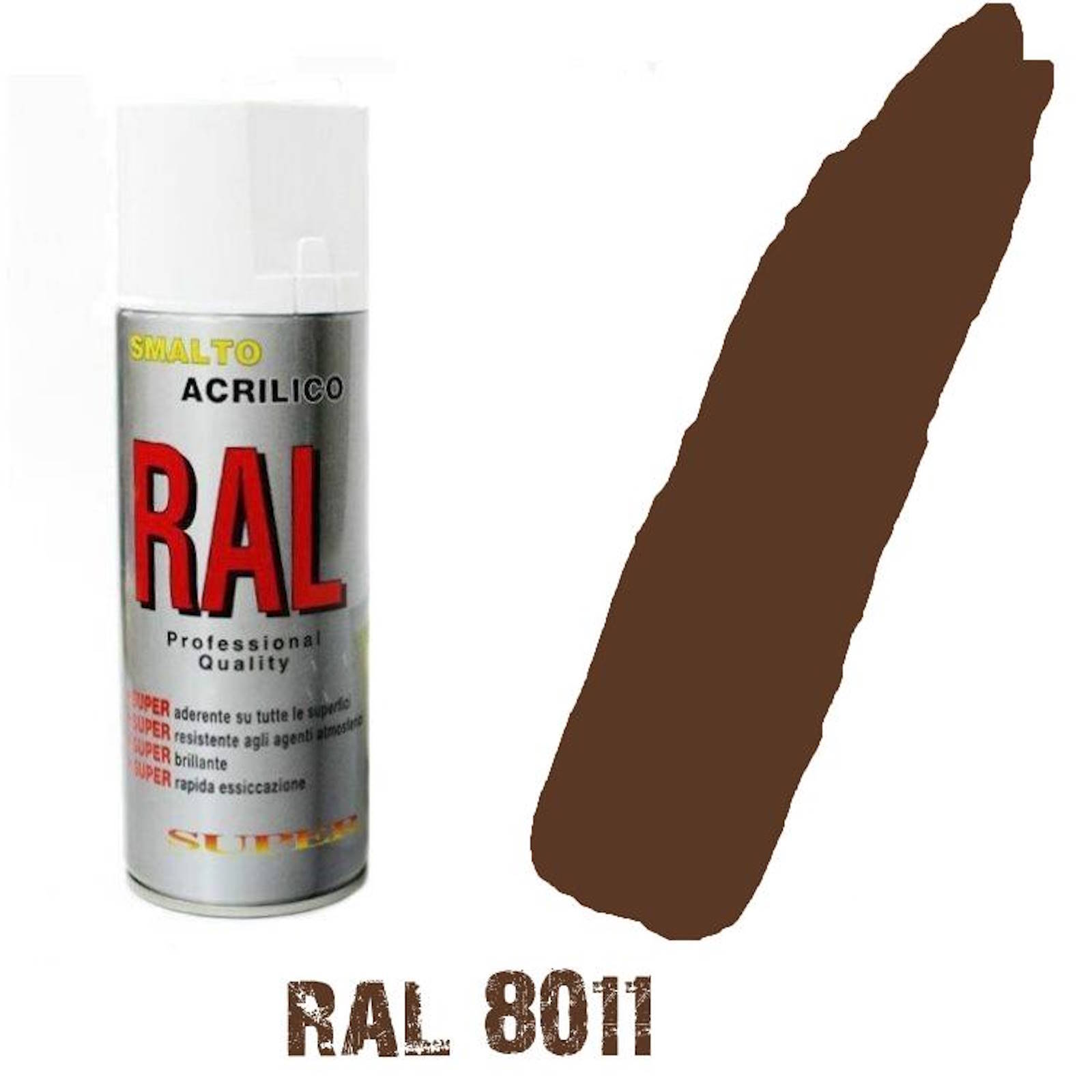 Bomboletta Spray Marrone Noce Ral 8011 Acrilico Vernice  Brillante Lucido