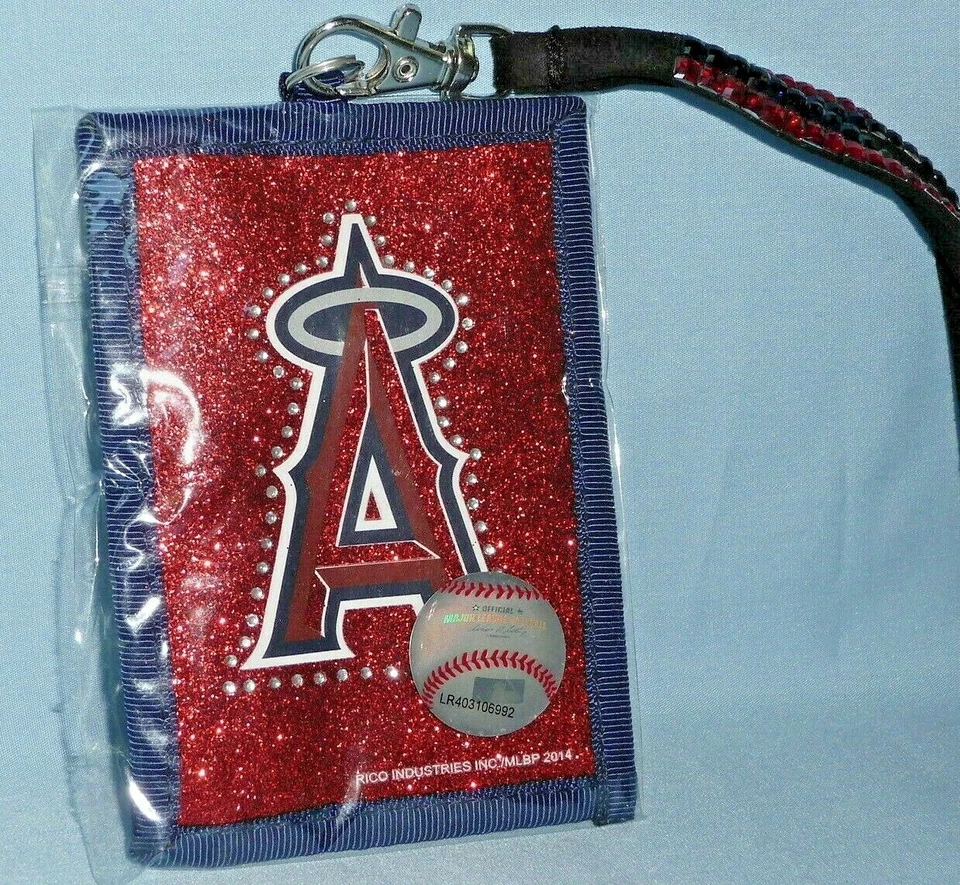LOS ANGELES Anaheim ANGELS Beaded LANYARD I.D. WALLET ~ Rico Brand NEW - Image 2 of 3