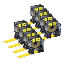 8PK 1805444 IND Heat-Shrink Tube 24mm BlackYellow for DYMO Rhino 6000 5000