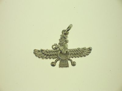 PERSIAN FARAVAHAR STERLING SILVER PENDANT - 25 MM X 16 MM - HIGH QUALITY DETAILS