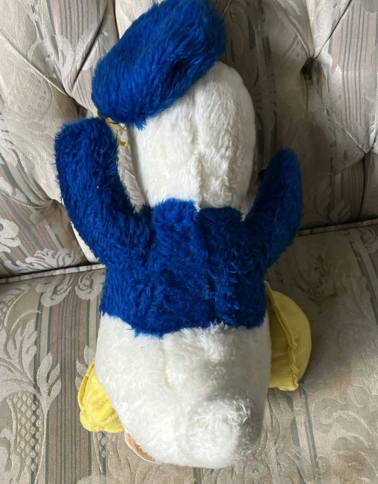 Juguete de peluche vintage DONALD DUCK RARO años 60 Disneyland coleccionable * Foto 3 de 4