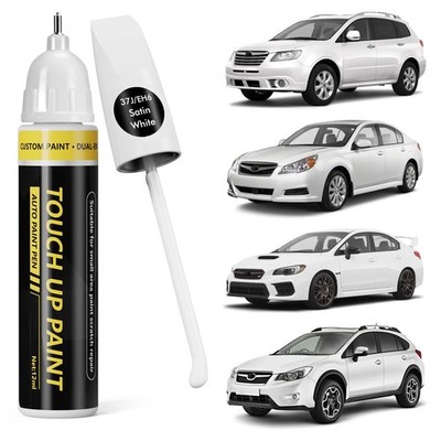 Satin White Touch Up Paint for Subaru  2in1 Scratch Repair Kit