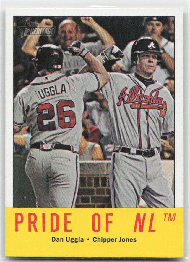 2012 Topps Heritage #138 Pride of NL (Dan Uggla / Chipper Jones)