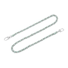 32" Purse Chain Strap with Buckles for Shoulder Light Green  Silver 