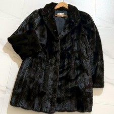 Saga Mink Real Fur coat Jun Ashida Gold Saga Dark Mink Size 9 Color Dark Japan
