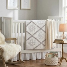 Just Born  Ruffled Medallions 3-Piece Crib Bedding Set