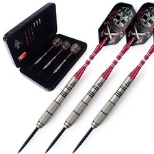 CUESOUL 90 Tungsten 22g/24g/26g Steel Tip Darts with Luxury Dart Case