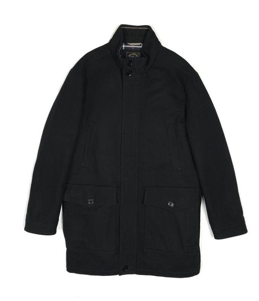 Men Paul & Shark Coat Black Wool 42 / XL / 50