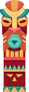 Tiki Totems Polynesian Culture Self Adhesive Vinyl Sticker