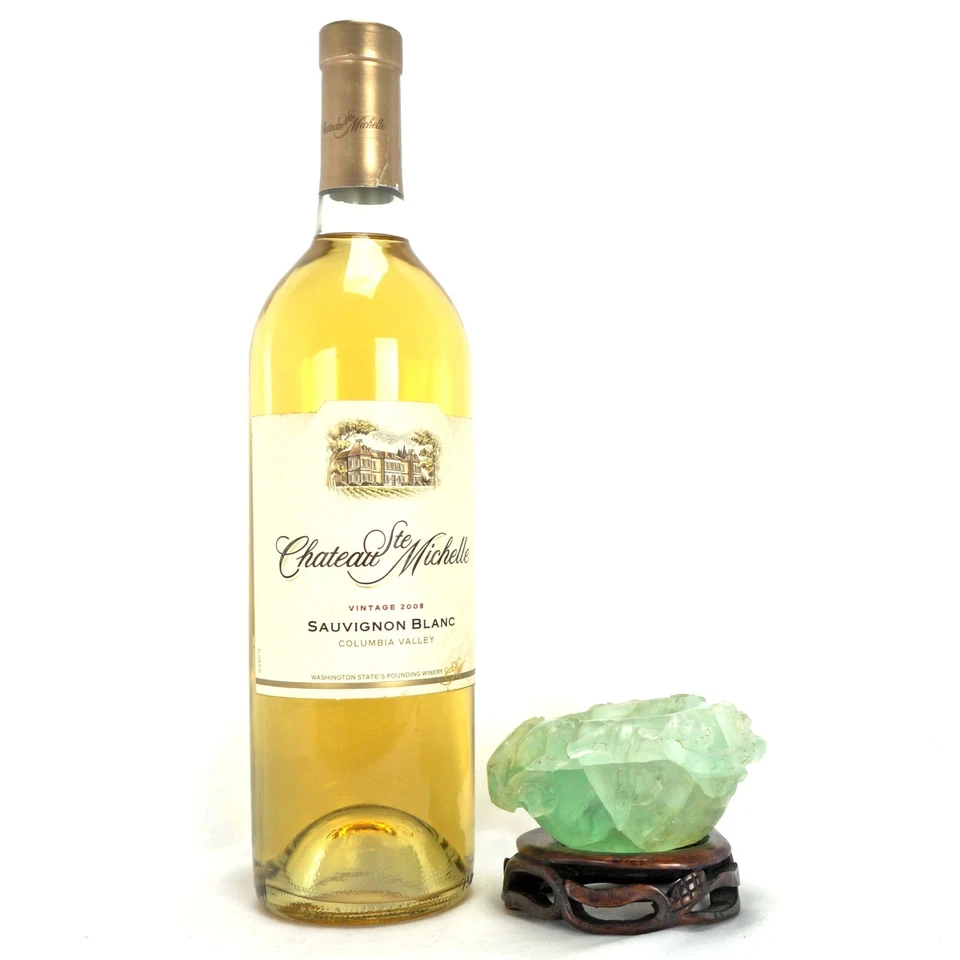 Antiguo incensario chino de fluorita tallada o lavadora de arbusto sobre soporte Qing/República Foto 2 de 4