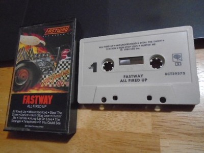 RARE OOP Fastway CASSETTE TAPE All Fired Up rock 1984 Motorhead Flogging Molly