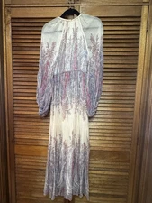 Zimmerman size 1 Lucky Braid Midi Dress Paisley Border 