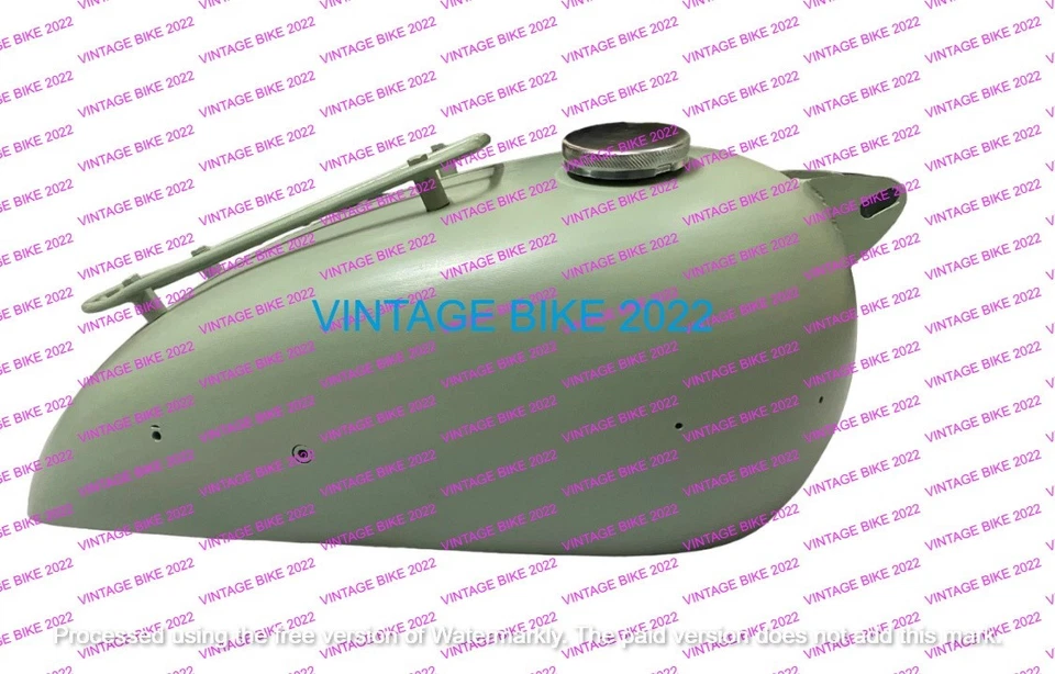 Tanque de combustible Triumph Trophy TR5 500cc acero gasolina cruda modelo 1949 + tapa / apto para Foto 2 de 4