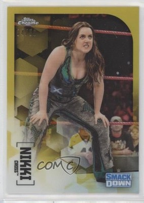 2020 Topps Chrome WWE Gold Refractor 4/50 Nikki Cross #46 k5i