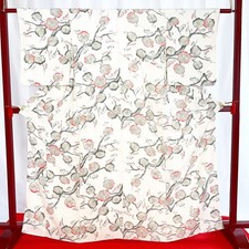 Japanese Kimono 'KOMON' Silk/Plum blossom/Traditional/Cute/Gorgeous N357
