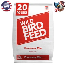 Economy Mix Wild Bird Feed, Value Bird Seed Blend, Dry, 20 lb. Bag free ship!