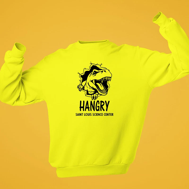 Hangry Dinosaur Sweatshirt Saint Louis Science Center Museum Visit Gift