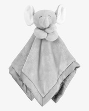 Carter's Baby Elephant Plush Lovey - Gray Security Blanket - Satin Trim - NWT