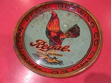 VINTAGE ORIGINAL 1930's REGAL BREWING CO. ROOSTER BEER TRAY ONTARIO, CANADA