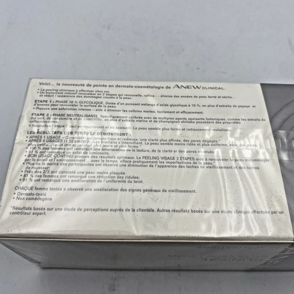 Exfoliación facial clínica Avon Anew 2 pasos 30 aplicaciones nuevo stock antiguo 2004 Foto 3 de 3
