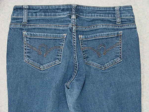 SJ05452 ** ROCAWEAR ** SIMONE прямые штанины женские джинсы sz7 темно-синий - Изображение 3 из 4