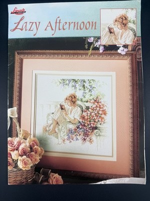 Lanarte by Leisure Arts ''Lazy Afternoon'' Cross Stitch Pattern Leaflet Booklet 32