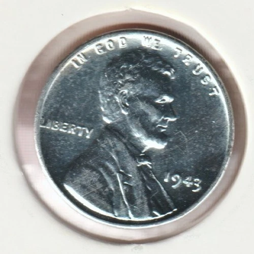 1943 WWII Lincoln Wheat Steel Penny Collectible US Collection Very Good War Coin