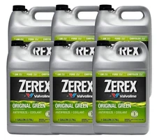 Valvoline Zerex 6 Gallons Coolant Antifreeze Original Green Low Silcate 6 x 1 G.
