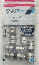 PEX Pipe EvoPEX Push Coupling, 1/2 x 1/2-In., 6-Pk. -K008A6